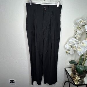 sans souci high rise black pleated pants L
